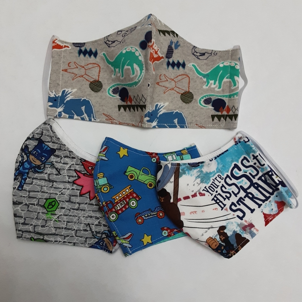 4 boy Face Covering, Face Mask size 7-12 year